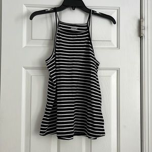 Old Navy Black and White Striped Tank Top S